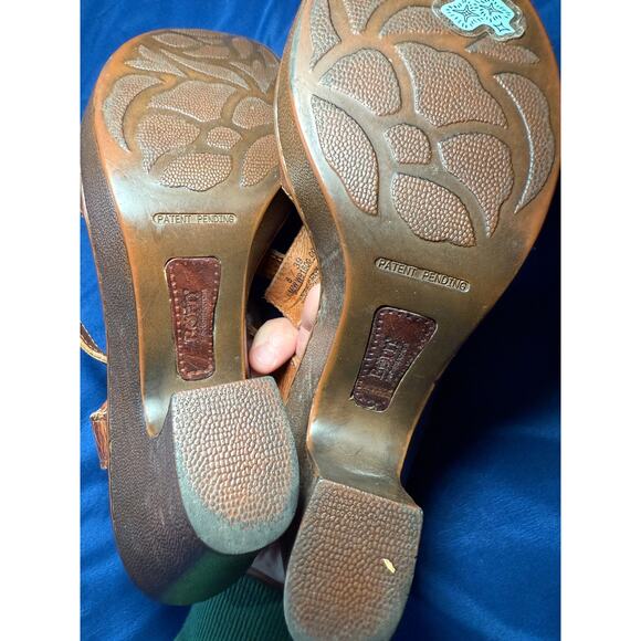 Born Ankle Adjustable Strap Sandals Open Toe Leather Womens 8 Classic Comfort - Picture 6 of 7